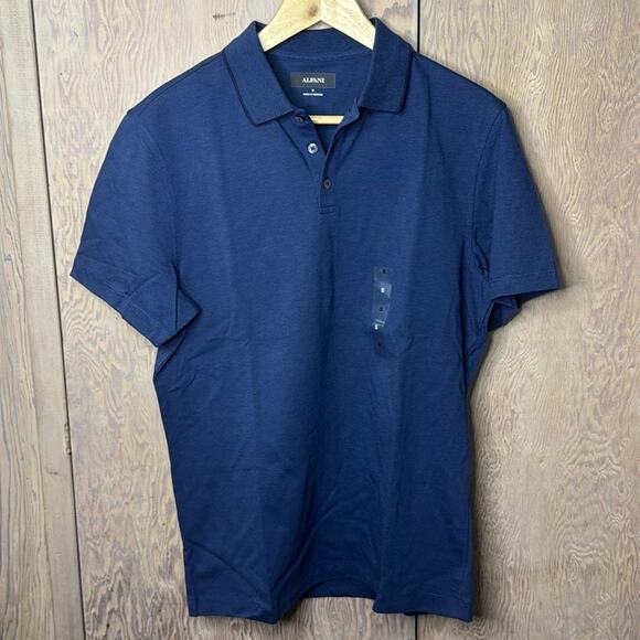 Alfani Other - NWT Alfani Promo Polo Blue Jeans Blue Polo Shirt Size Small